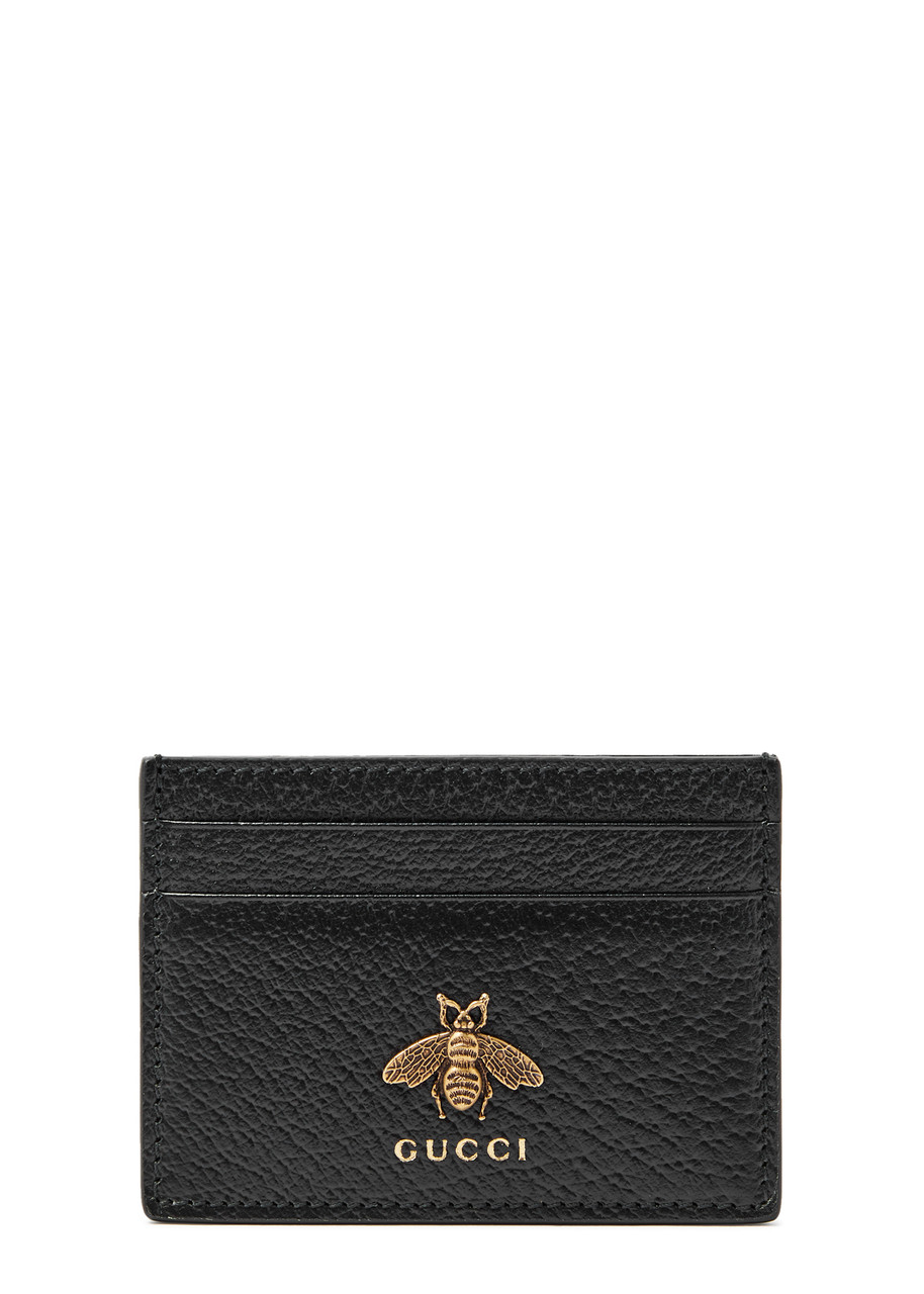 Gucci Logo Leather Card Holder - Black