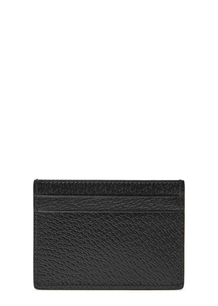  Gucci Logo Leather Card Holder - Black 