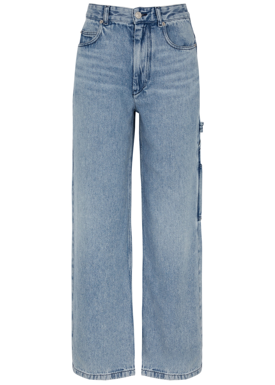 Shop Isabel Marant Étoile Bymara Straight-leg Jeans In Light Blue