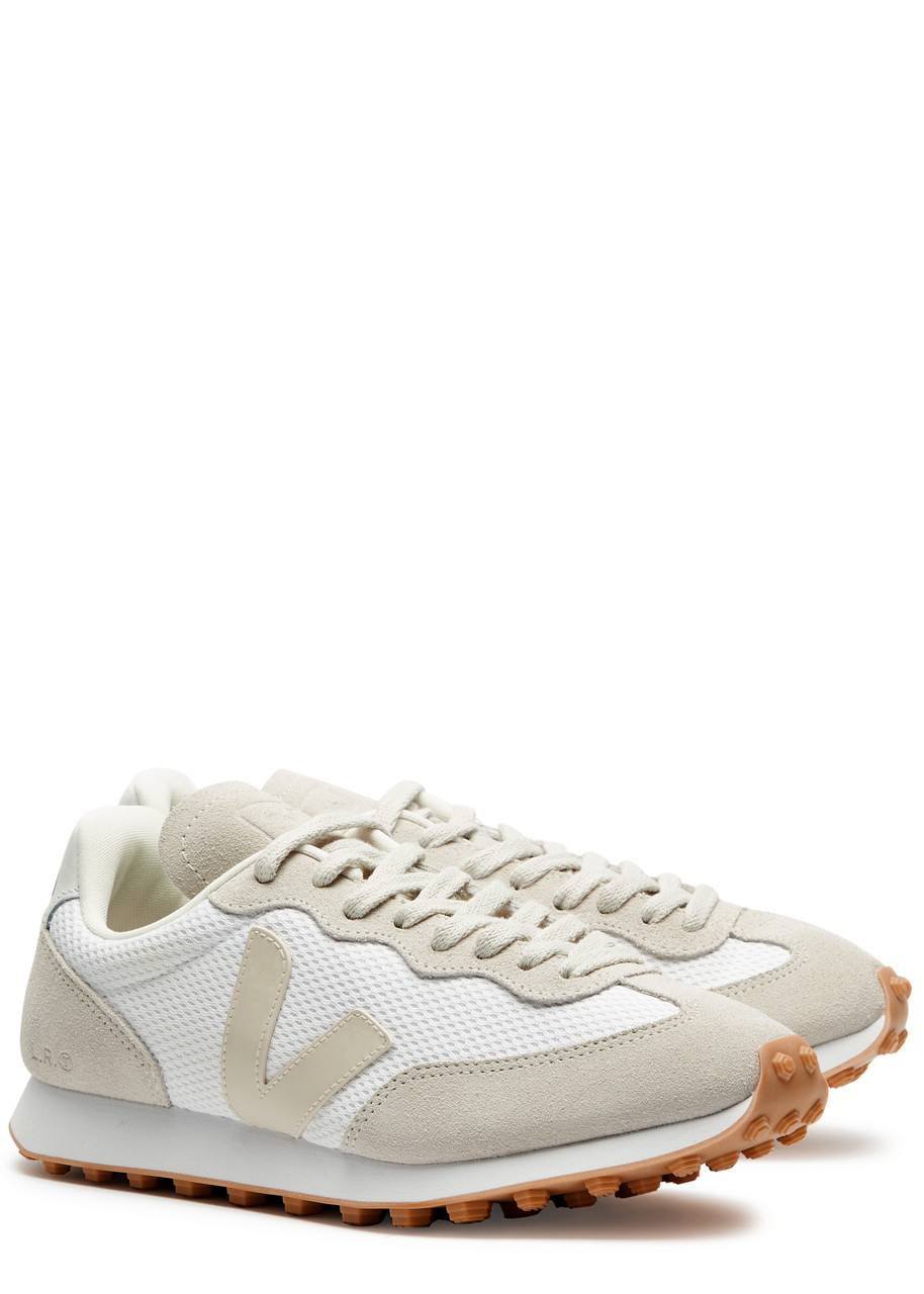 Veja Two-tones Polyester And Suede Rio Branco Sneakers In Natural