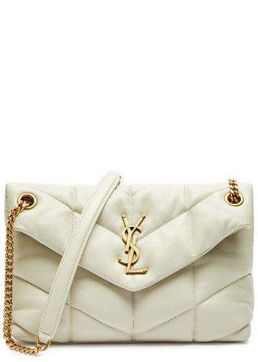 SAINT LAURENT Lou Puffer small leather shoulder bag | Harvey Nichols