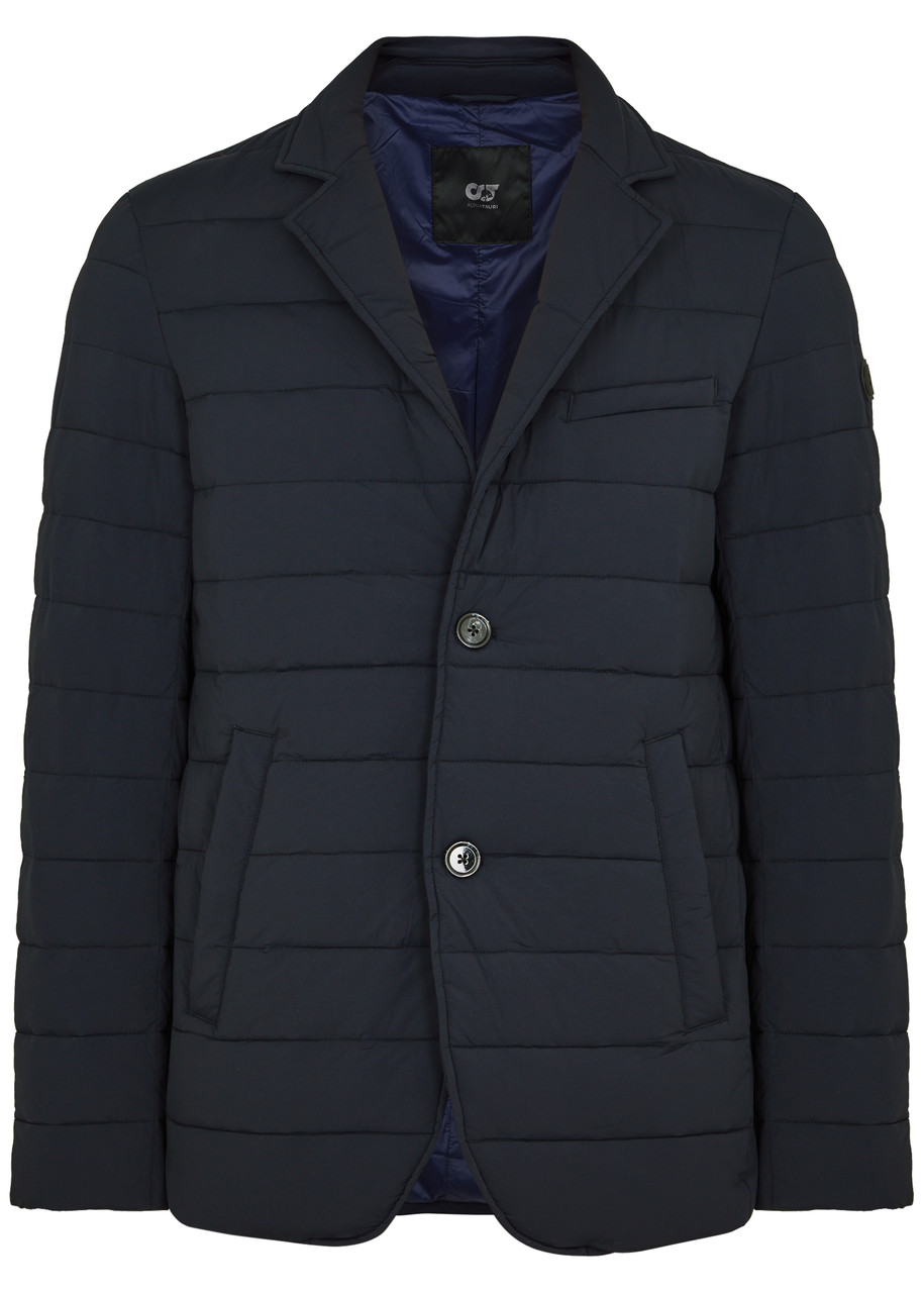 Alpha Tauri Otalo Quilted Shell Blazer In Navy