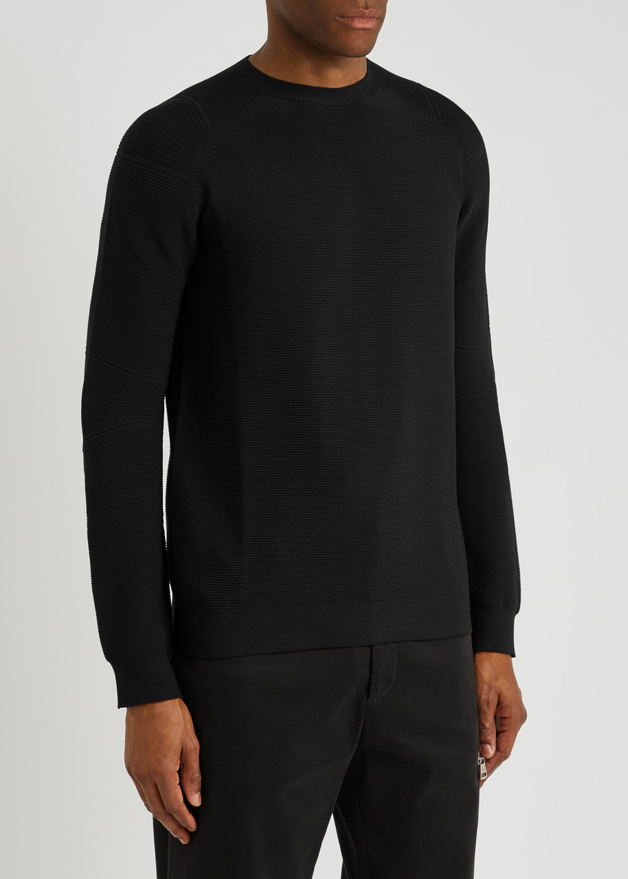  Alpha Tauri Fosop Ribbed-knit Jumper - Black - S 