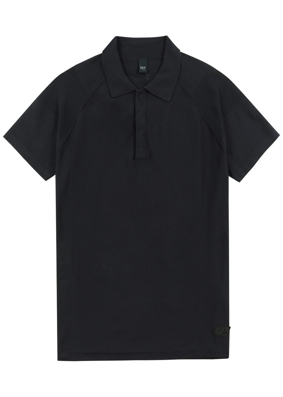 Alpha Tauri Fenzi Knitted Polo Shirt In Black