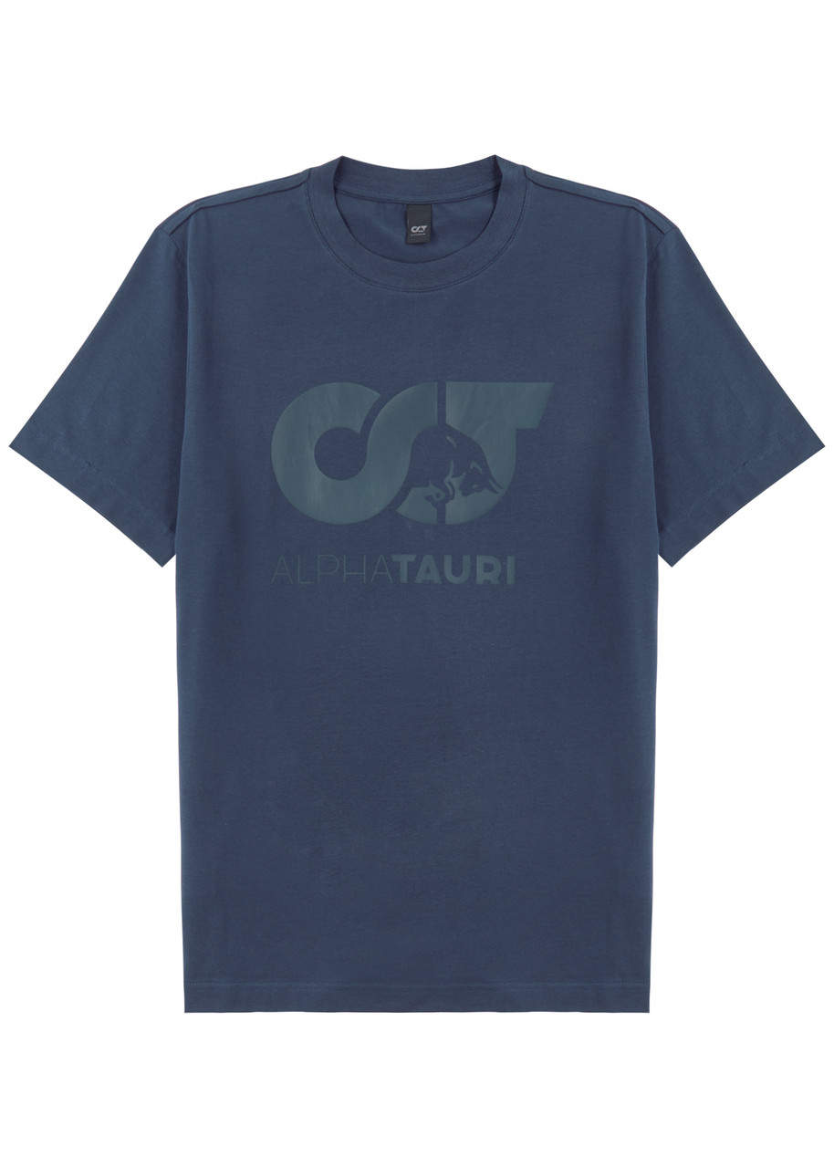 Alpha Tauri Jero Logo-print Stretch-cotton T-shirt In Blue