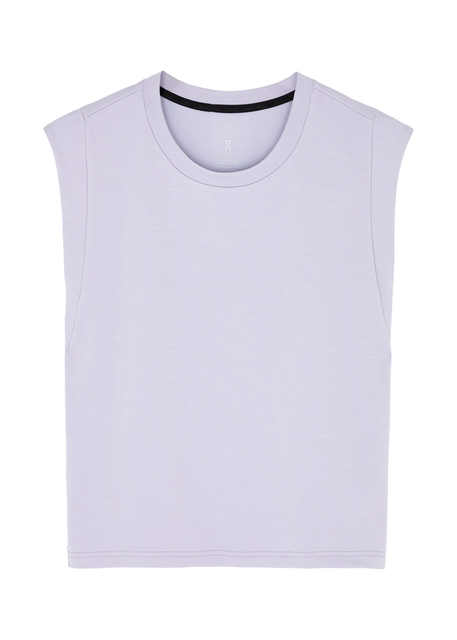 ON Running Focus Crop Stretch-jersey Top, Tops, Lilac, Large - L