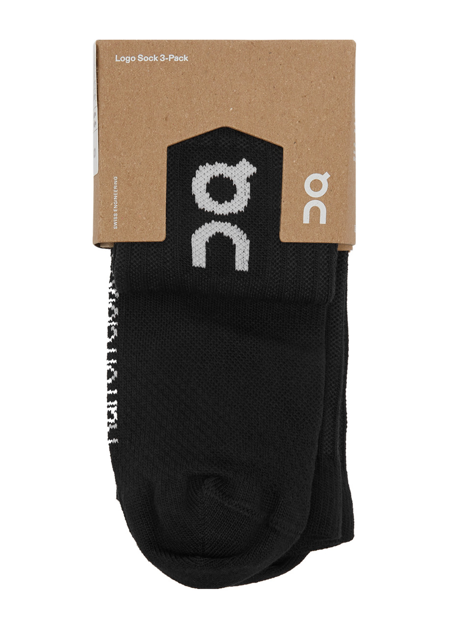 ON Logo-intarsia Cotton-blend Socks - set of Three - Black - M