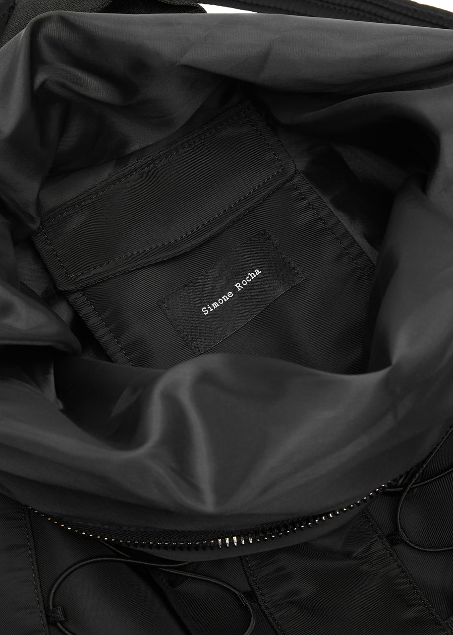  Simone Rocha Lace-up Embellished Nylon Backpack - Black - One Size 