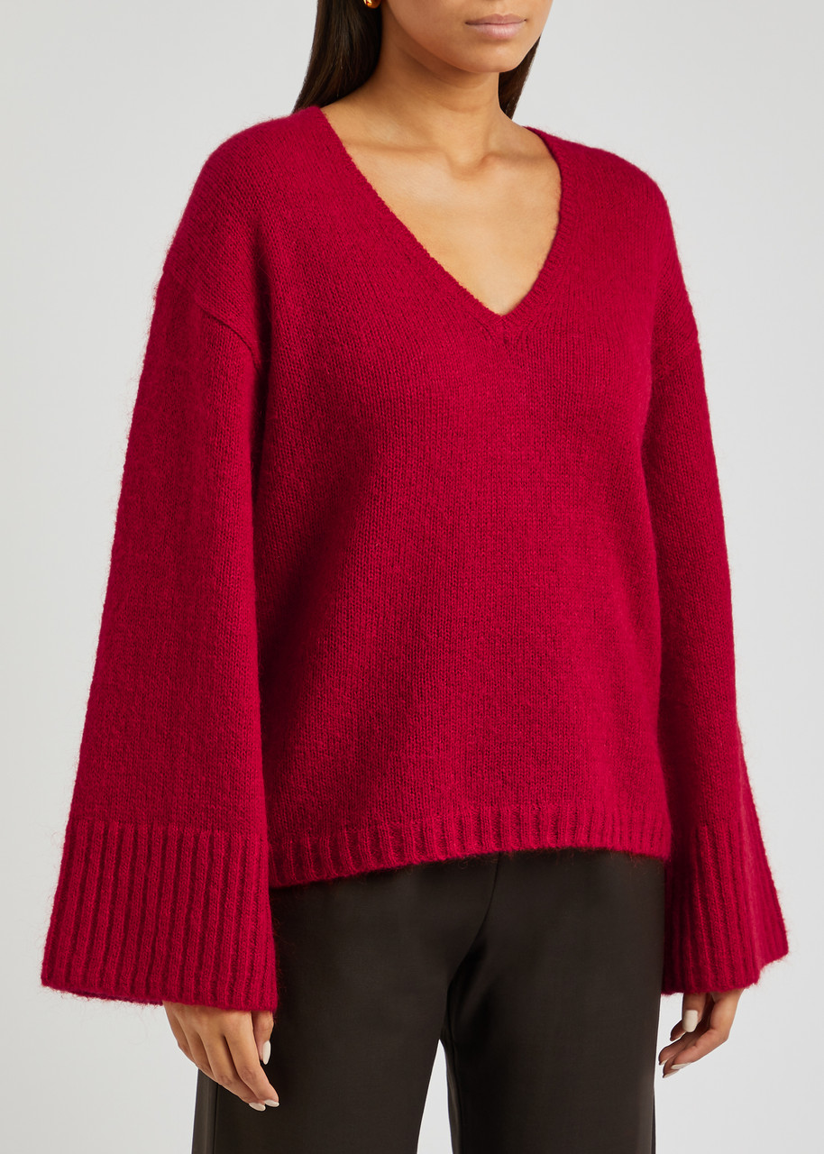  By Malene Birger Cimone Wool-blend Jumper - Red - S 