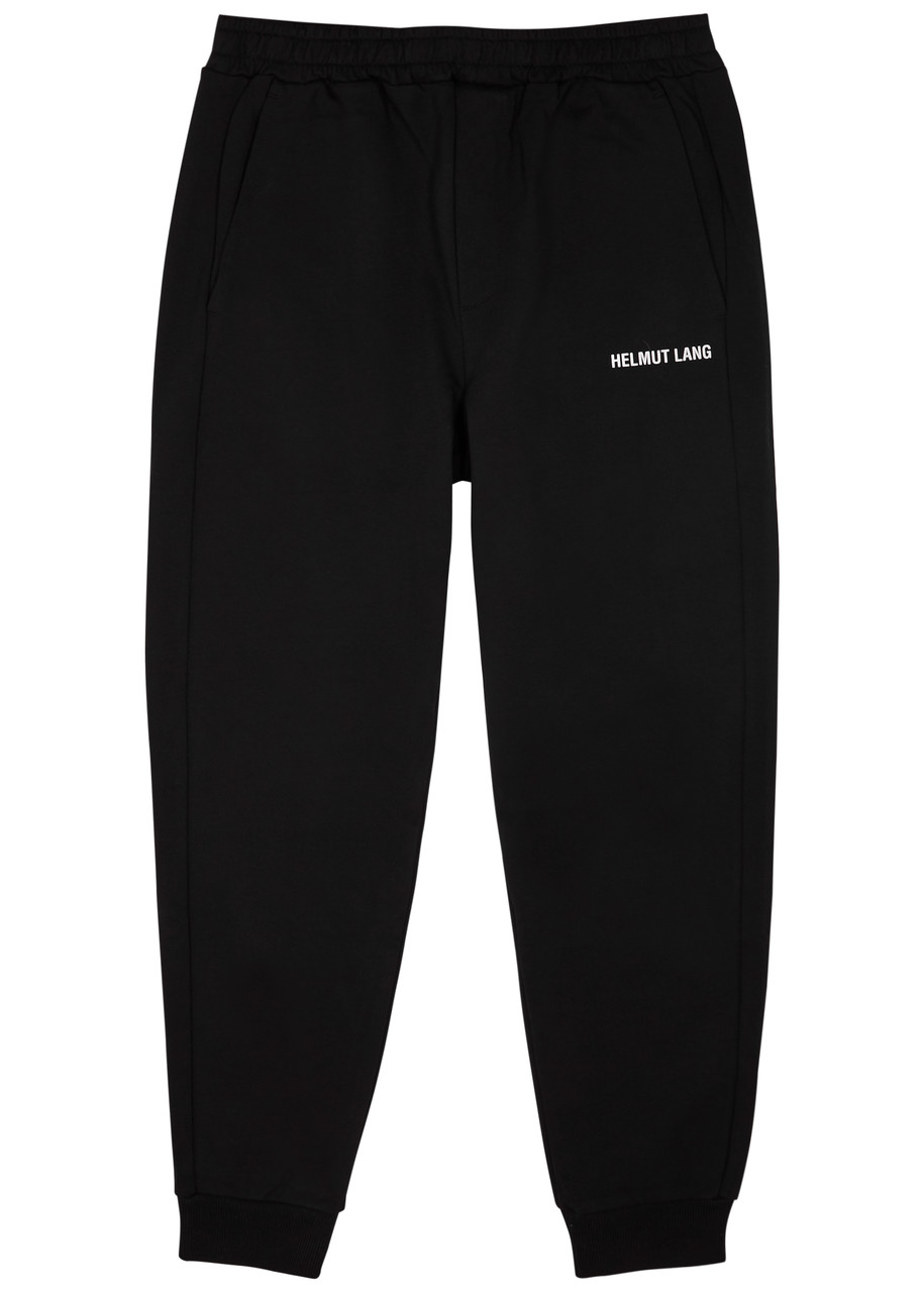 Helmut Lang Core Logo Cotton Sweatpants In Black