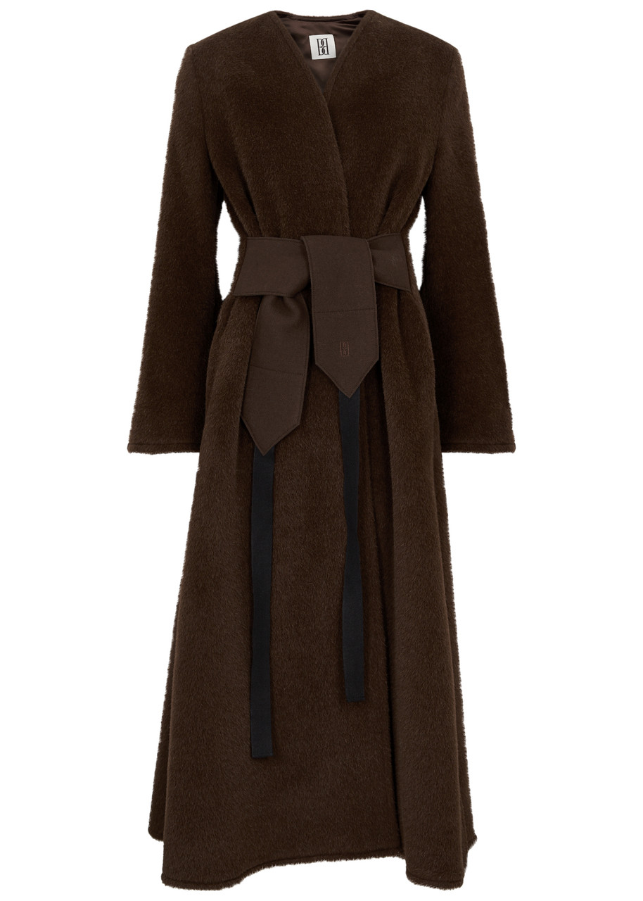 BY Malene Birger Ponzana Alpaca-blend Wrap Coat - Brown - 8