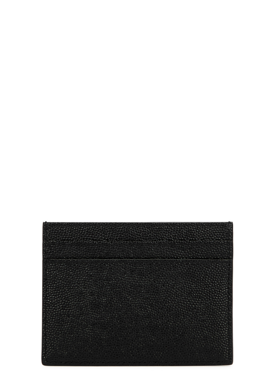  Saint Laurent Leather Card Holder - Black 