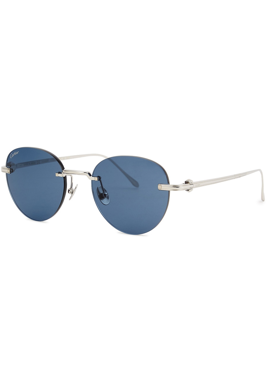 Cartier Pasha De Cartier Titanium Sunglasses, Sunglasses, Silver-tone
