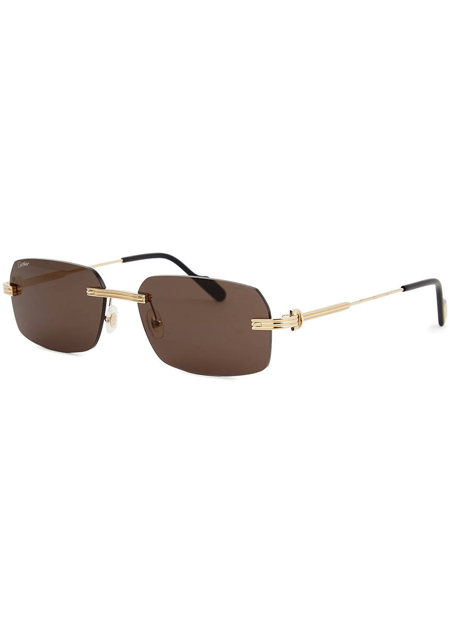Cartier Première De Cartier Gold-tone Rimless Sunglasses, Sunglasses Cartier Première De Cartier Gold-tone Rimless Sunglasses, Sunglasses
