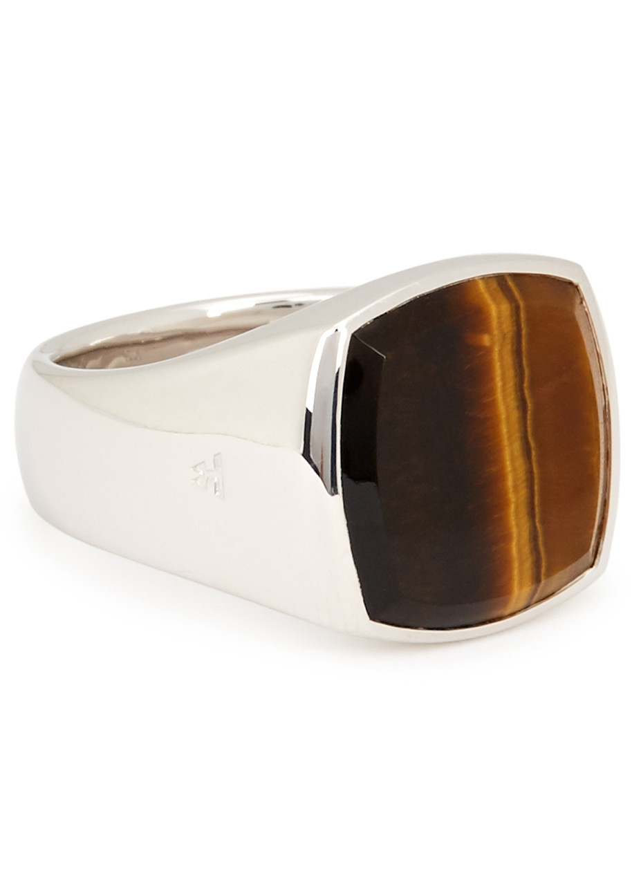 Tom Wood Cushion Tiger Eye Sterling Silver Ring
