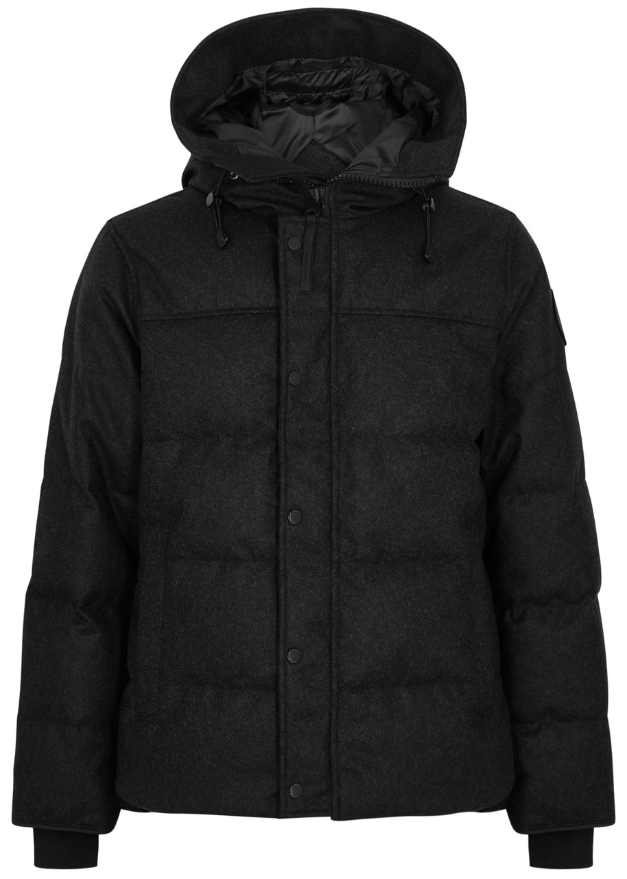Canada Goose Macmillan Quilted Wool-blend Parka In Dark Grey