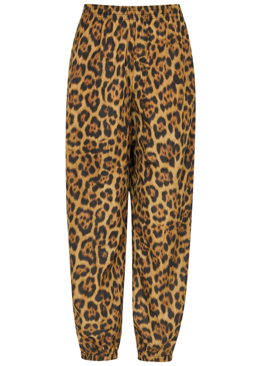 Alexander Wang T Alexanderwang.t Leopard-print Shell Track Pants In Multicoloured