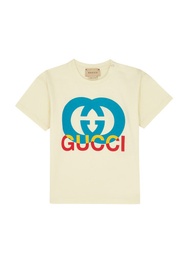 GUCCI KIDS Logo-print cotton T-shirt | Harvey Nichols