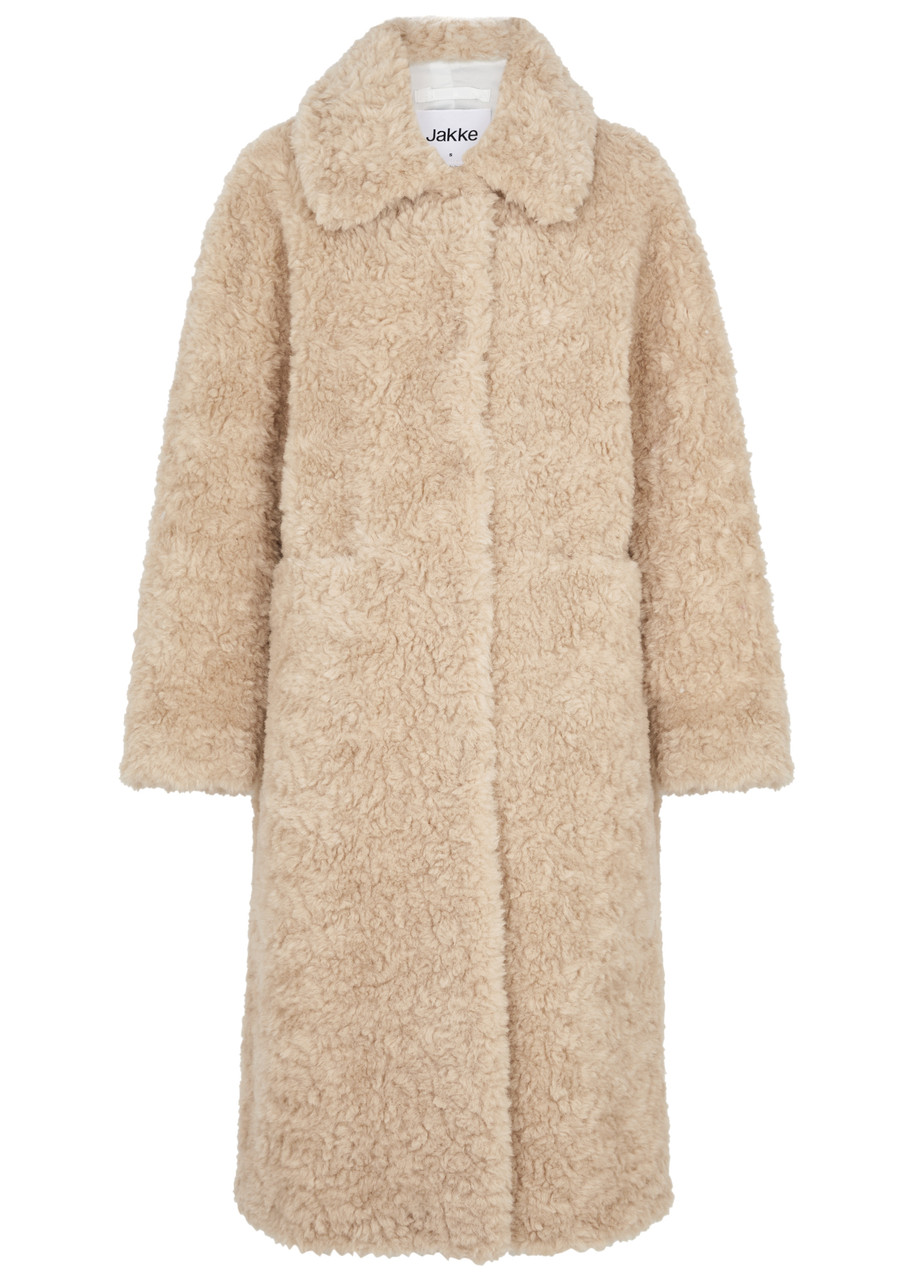 Jakke Kelly Faux Fur Coat In Beige