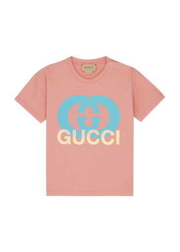 GUCCI KIDS Logo-print cotton T-shirt | Harvey Nichols