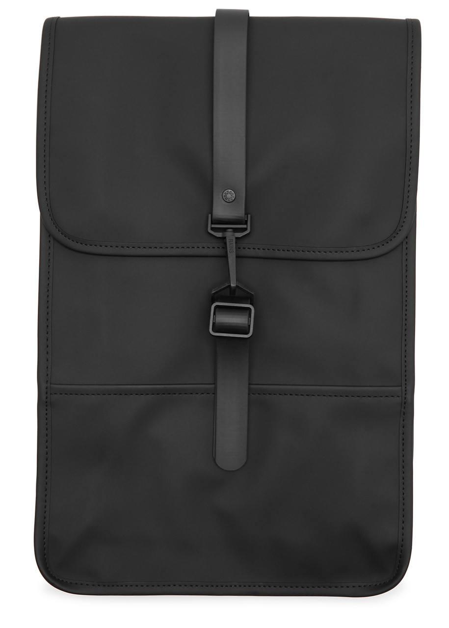 Rains Mini Rubberised Backpack In Black