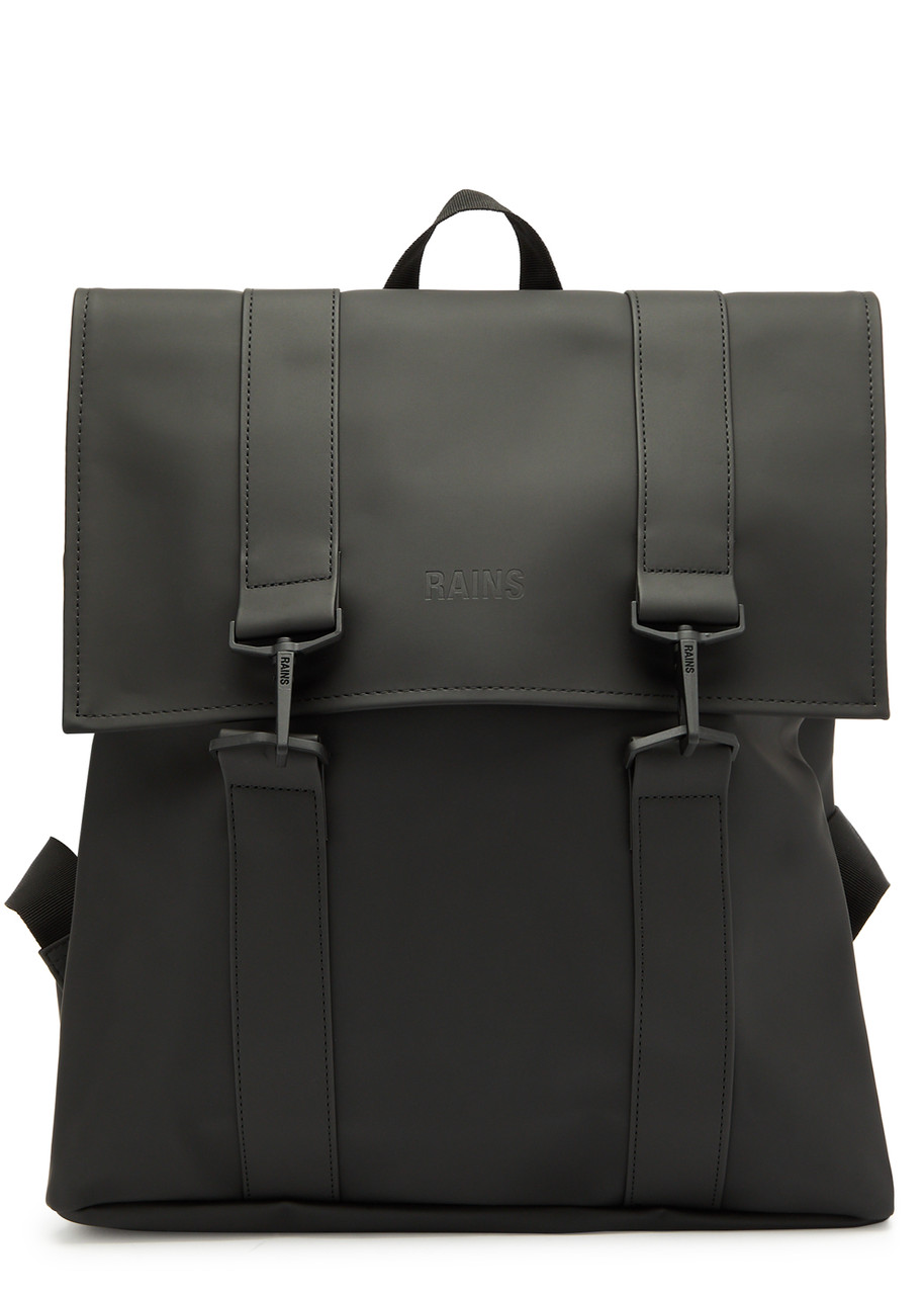 Rains Msn Unisex Waterproof Backpack In Green In Black
