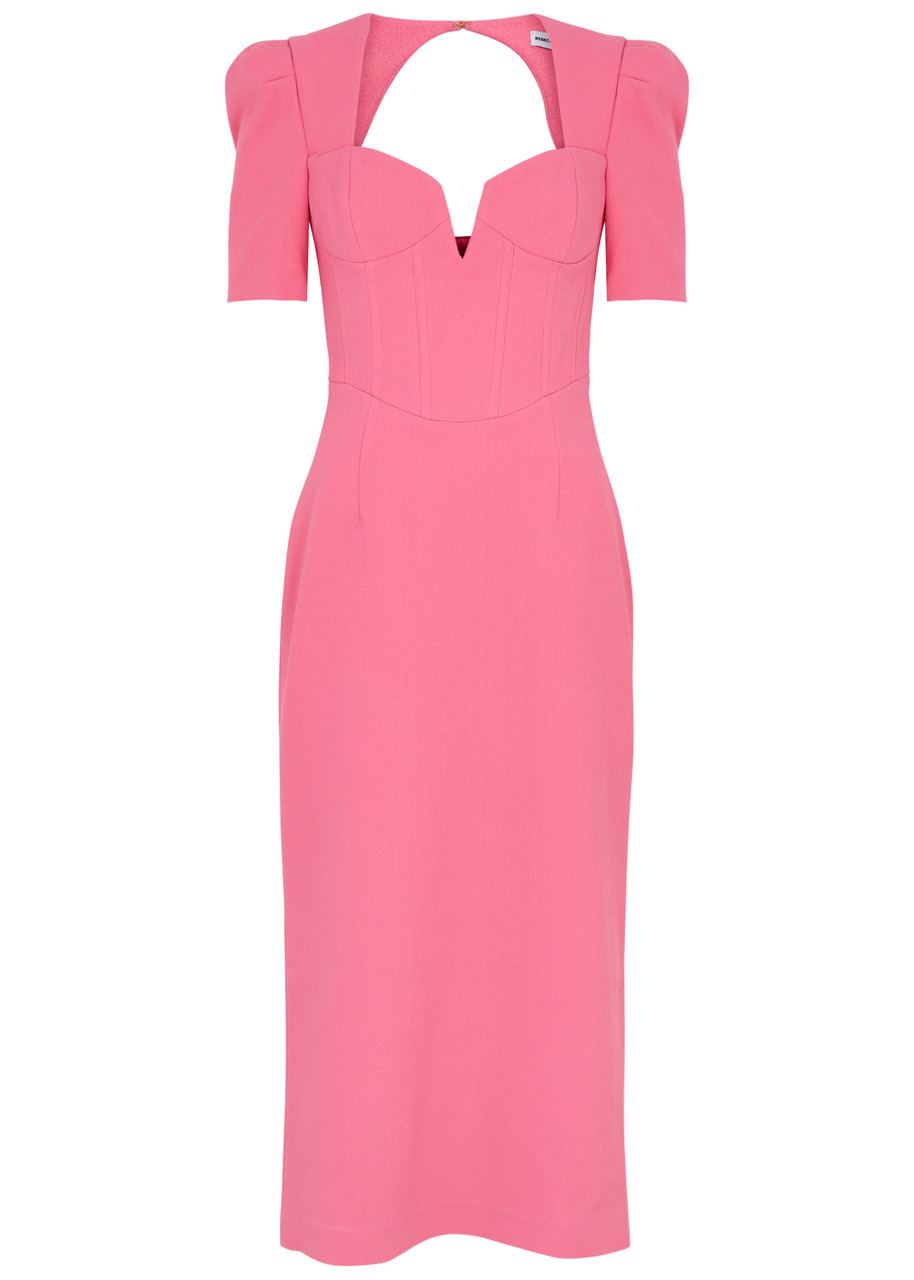 Rebecca Vallance Marie Midi Dress In Pink