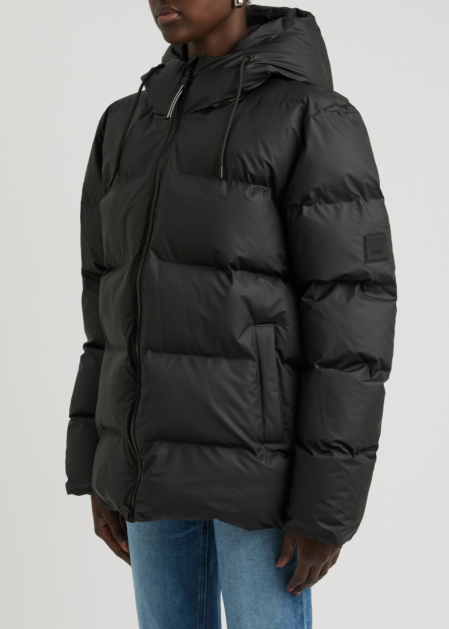  Rains Quilted Waterproof Jacket - Black - Xs 