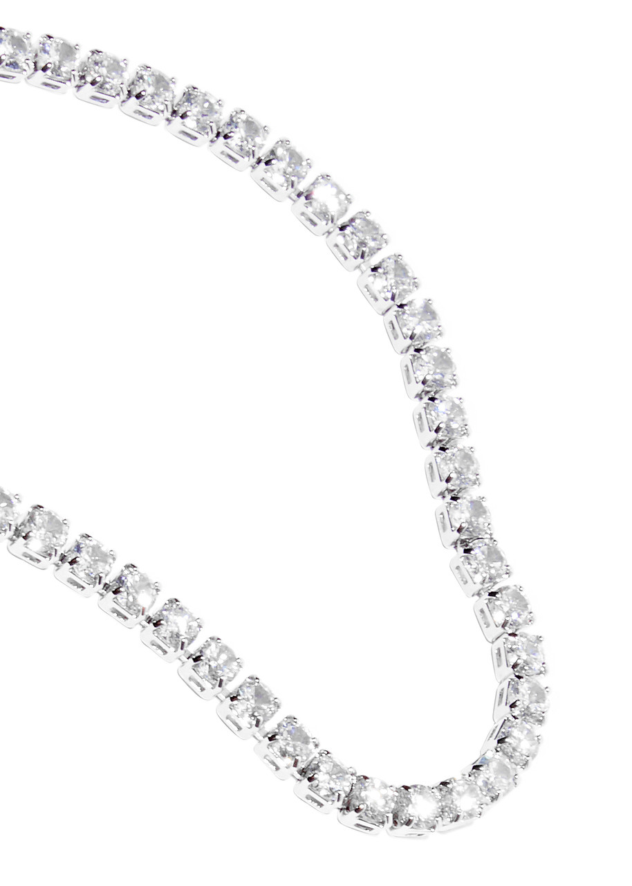  Cernucci Tennis Micro Crystal-embellished Bracelet - Silver 