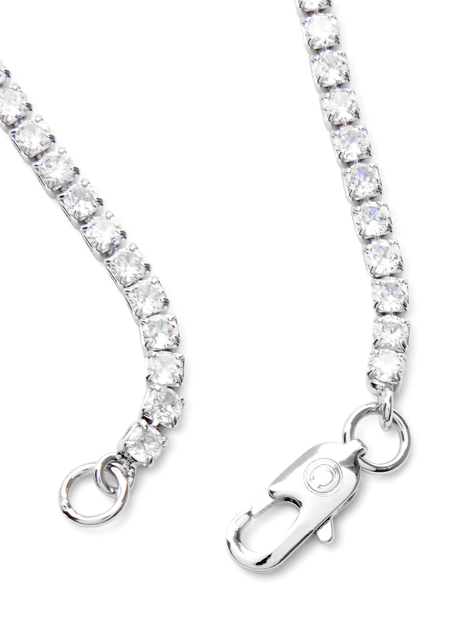  Cernucci Tennis Micro Crystal-embellished Bracelet - Silver 