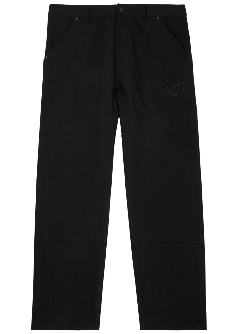 Moncler Logo Jogging Trousers In Black