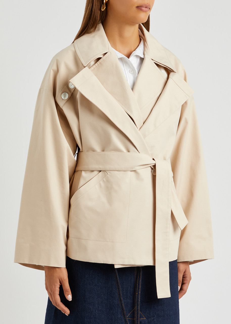  Palmer//harding Transformation Layered Cotton-poplin Jacket - Cream - M 