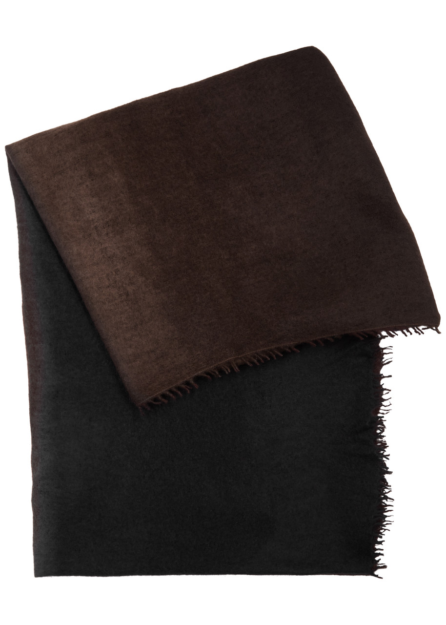 Denis Colomb Fuzzy Feutre Cashmere Scarf In Brown