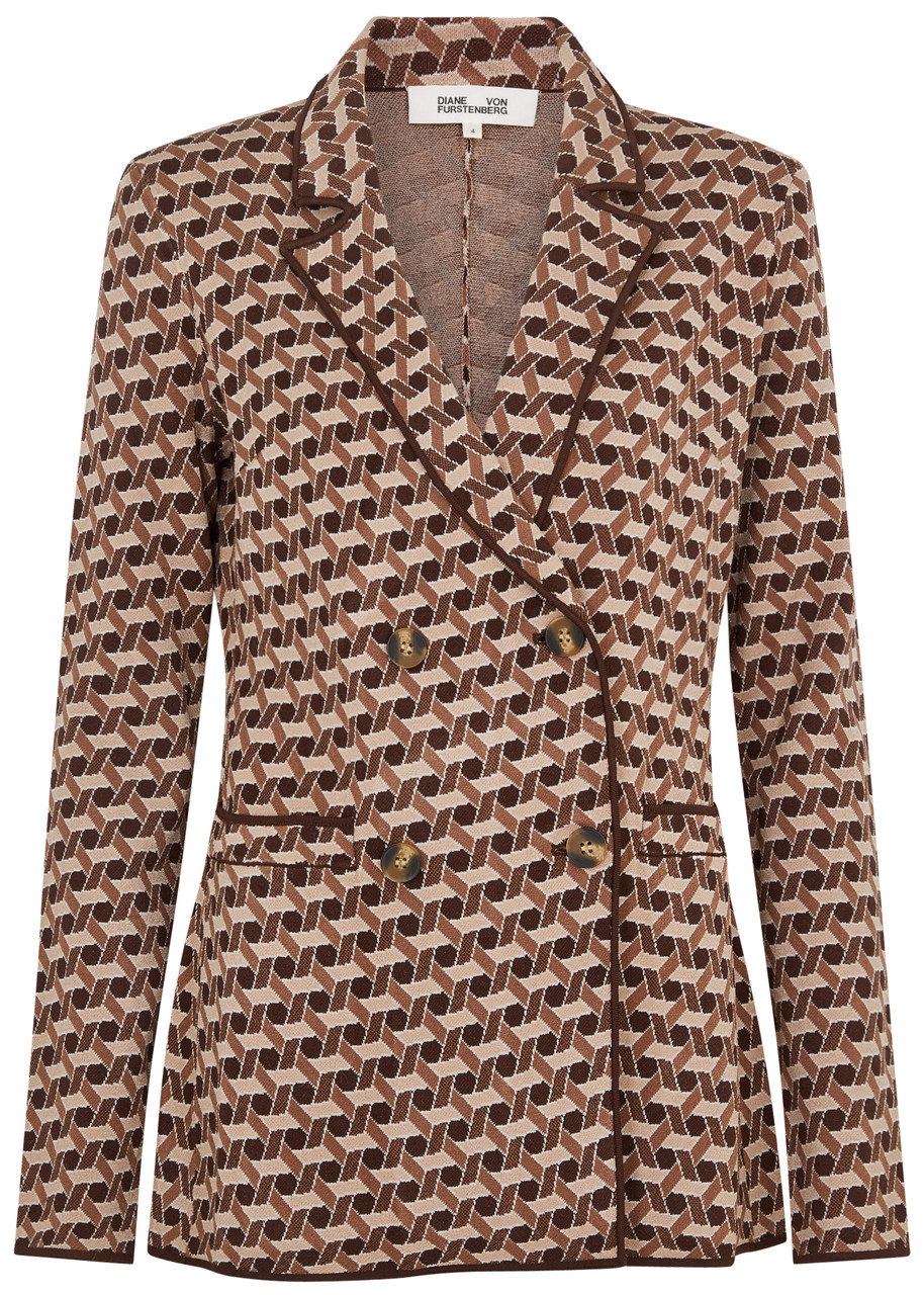 Diane Von Furstenberg Curtis Knit Jacquard Cape