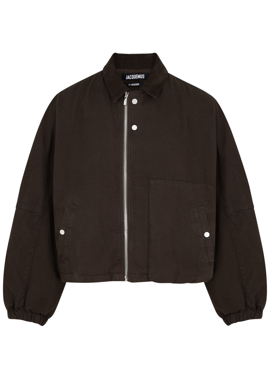 Jacquemus Le Blouson Trivela Cotton-canvas Jacket - Dark Brown - 50 (IT50 / L)