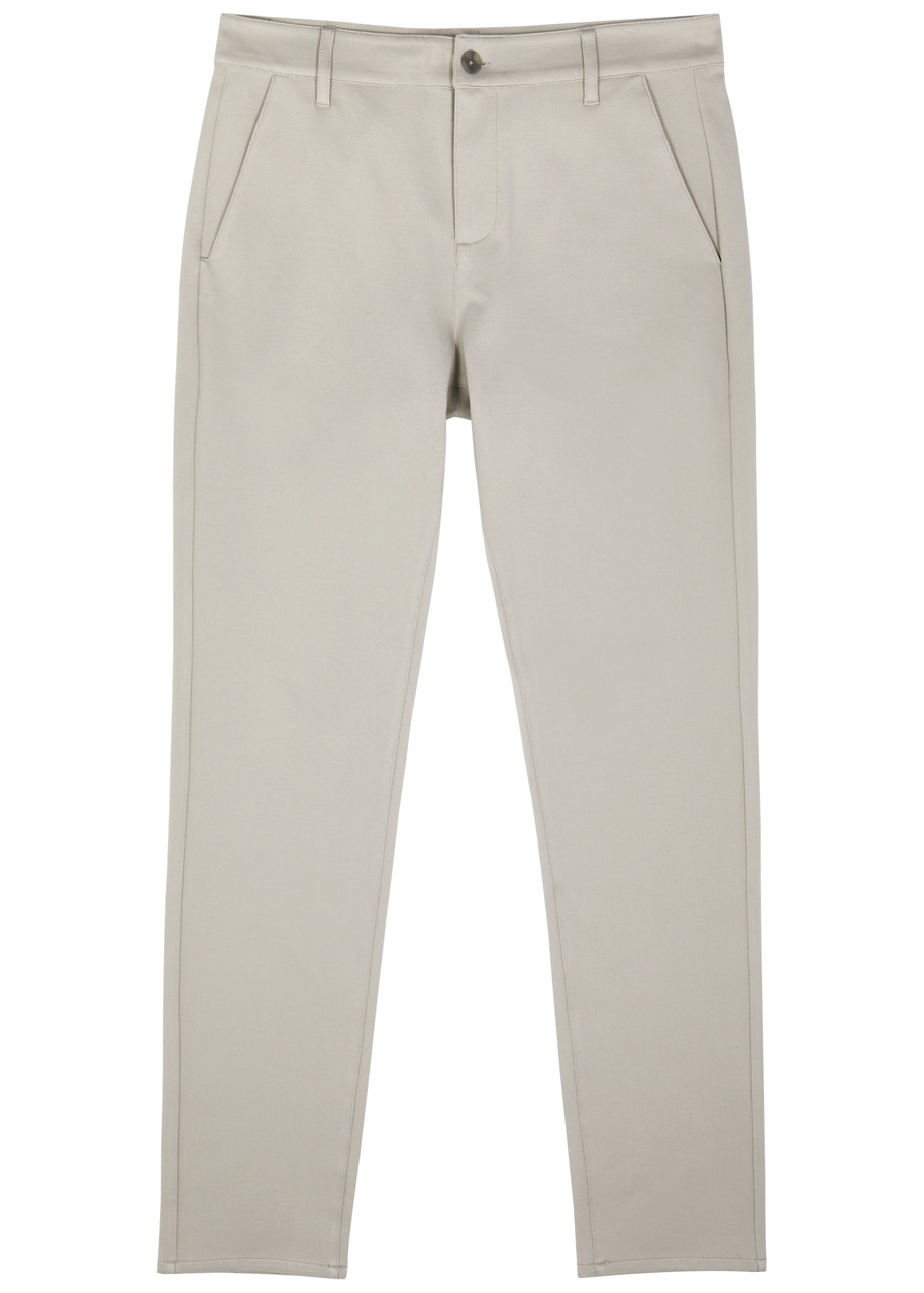 Paige Stafford Slim-leg Stretch-jersey Trousers In Beige