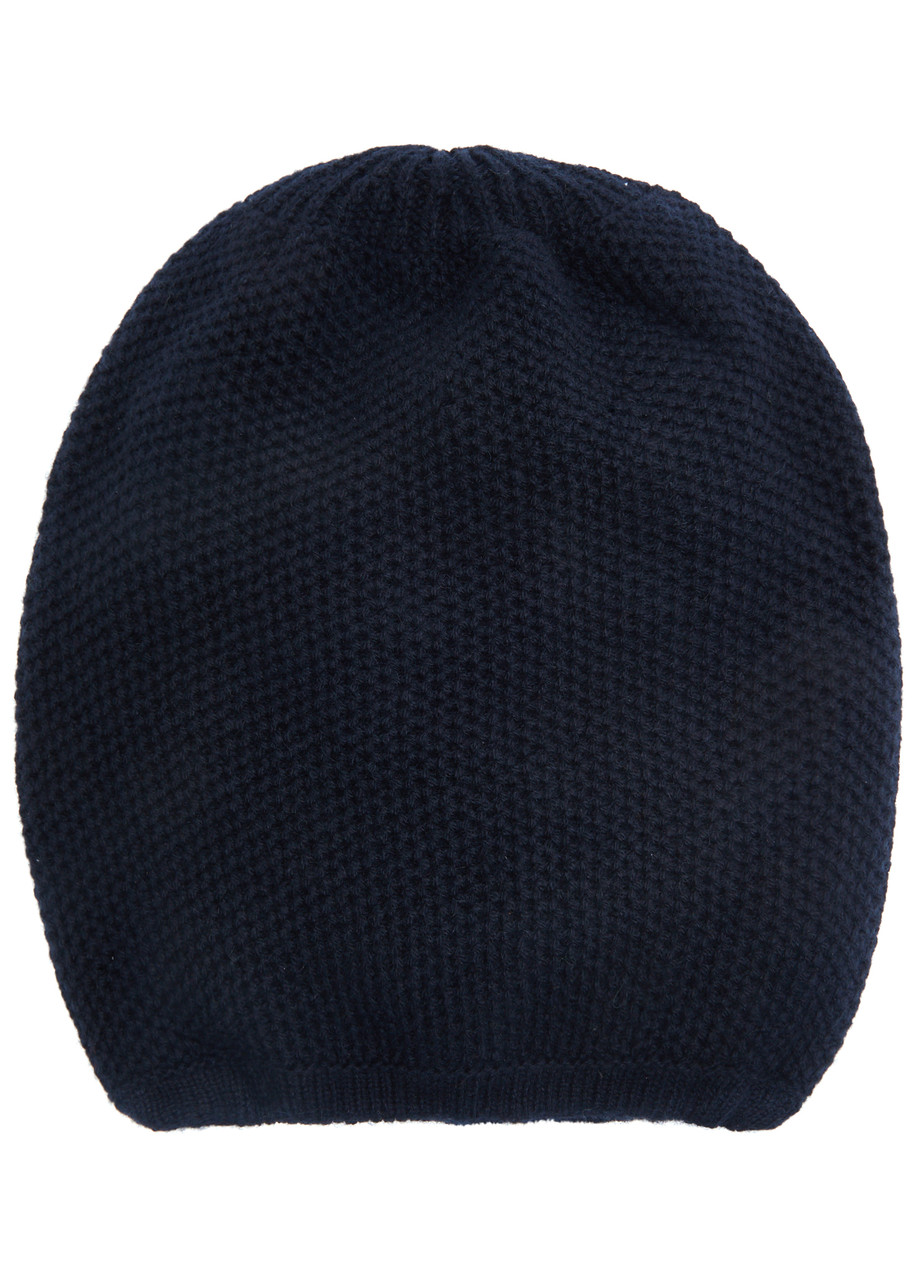 Inverni Waffle-knit Cashmere Beanie In Navy