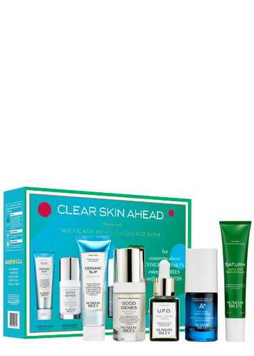 Sunday Riley Clear Skin Ahead Blemish Kit In White