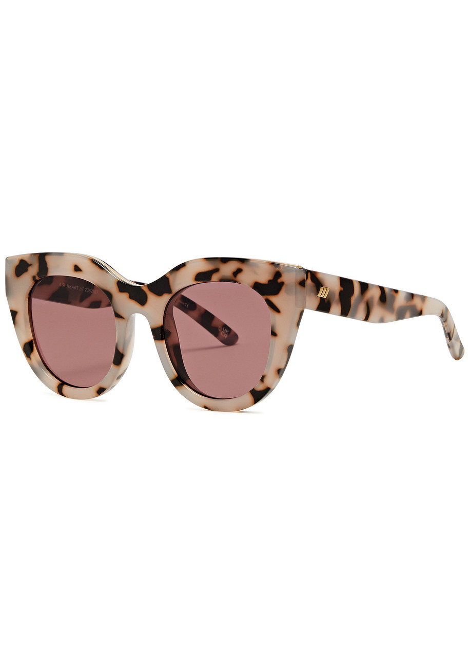 LE Specs Air Heart Oversized Sunglasses - Brown - One Size