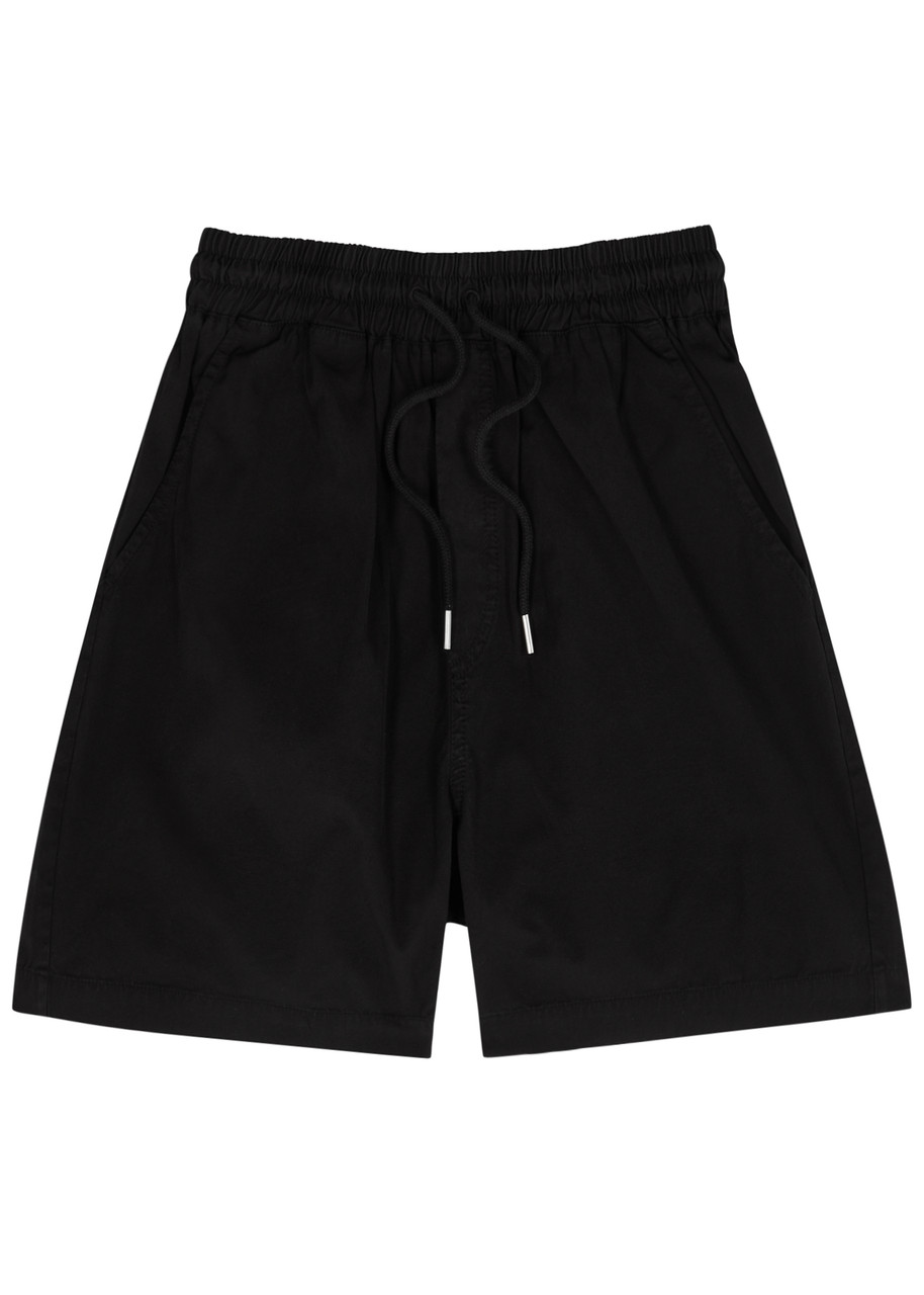 Colorful Standard Cotton Shorts In Black