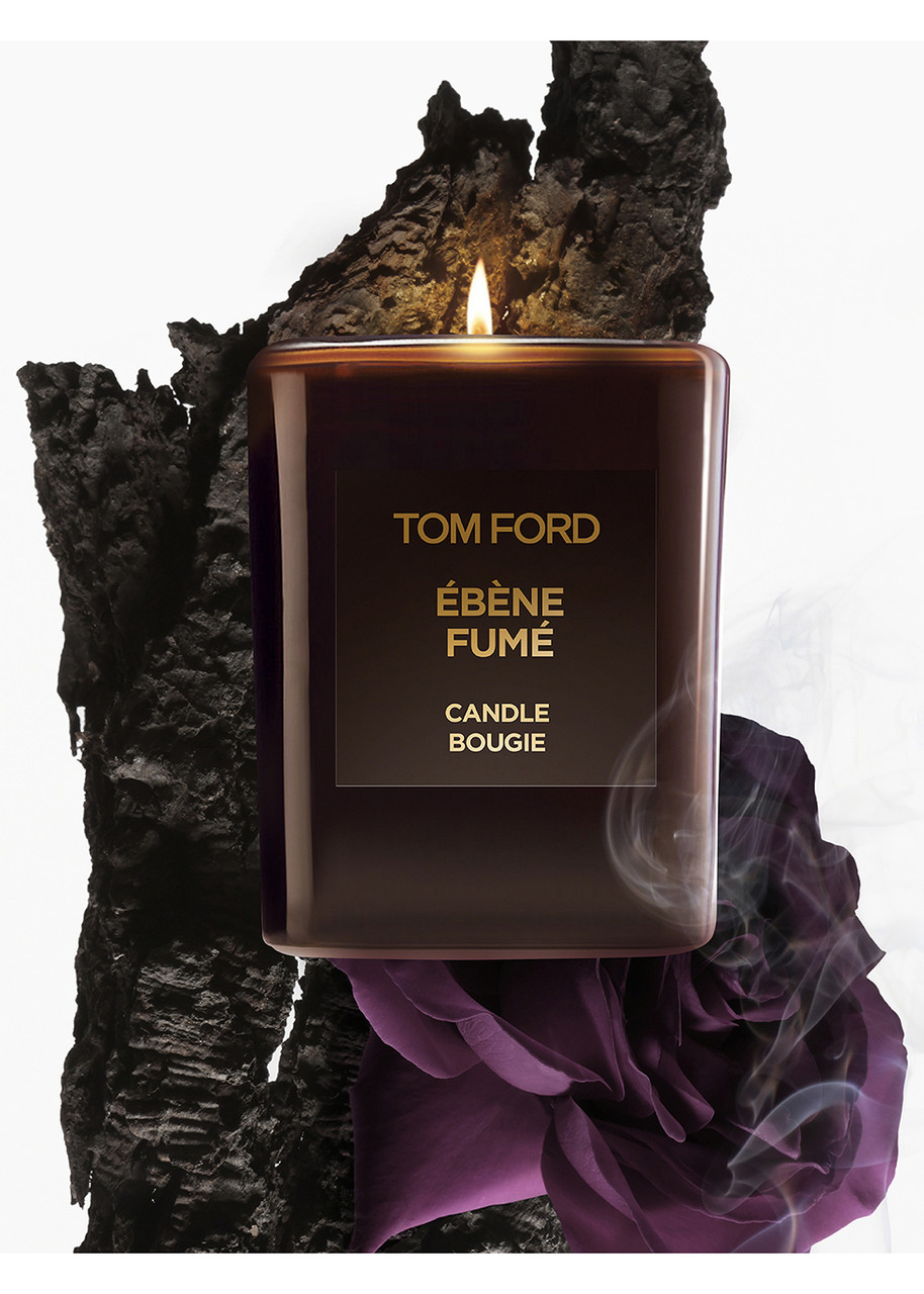  Tom Ford ébène Fumé Candle, Candle, Warm Elegance, Cistus, Black Pepper, Ebony Wood, Notes Of Leather 