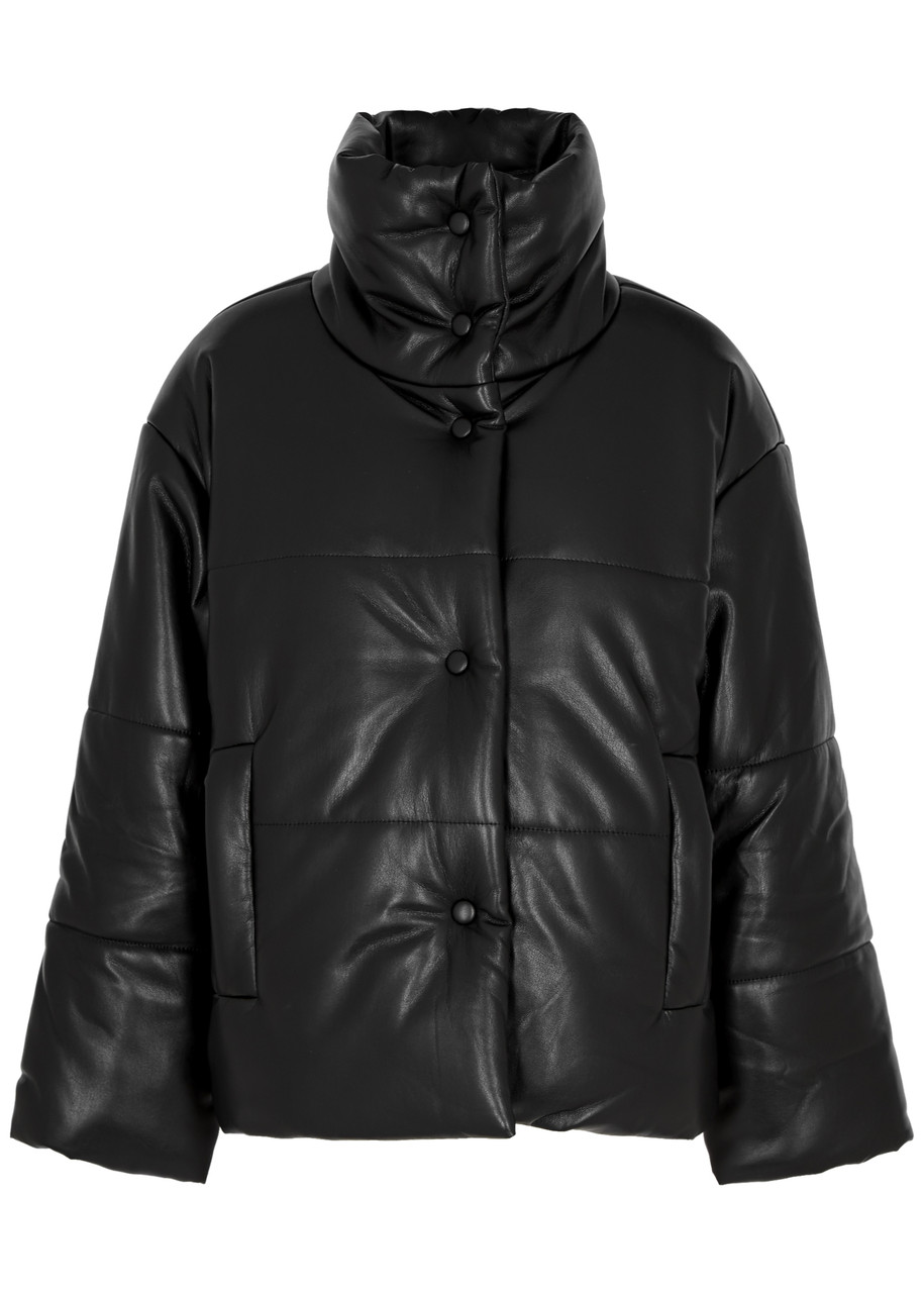 Nanushka Hide Quilted Faux Leather Jacket - Black