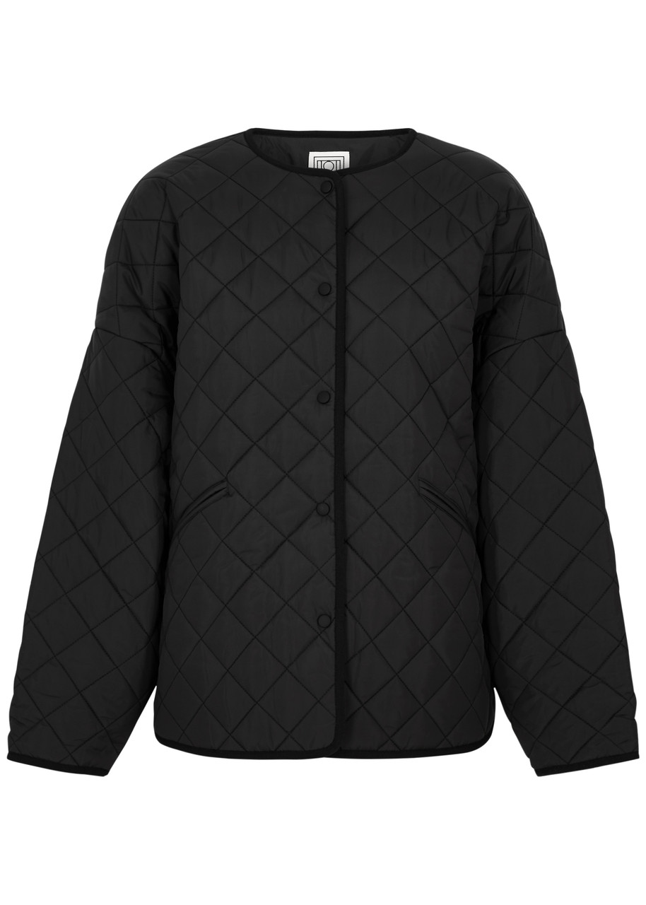 Shop Totême Quilted Shell Jacket In Black