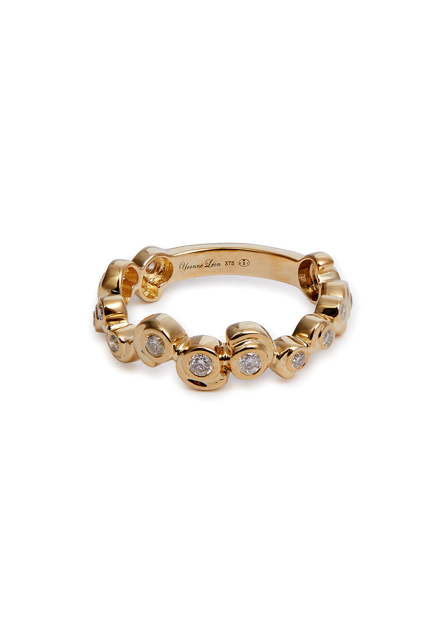 Yvonne Léon Alliance Escargot Diamond-embellished 9kt Gold Ring