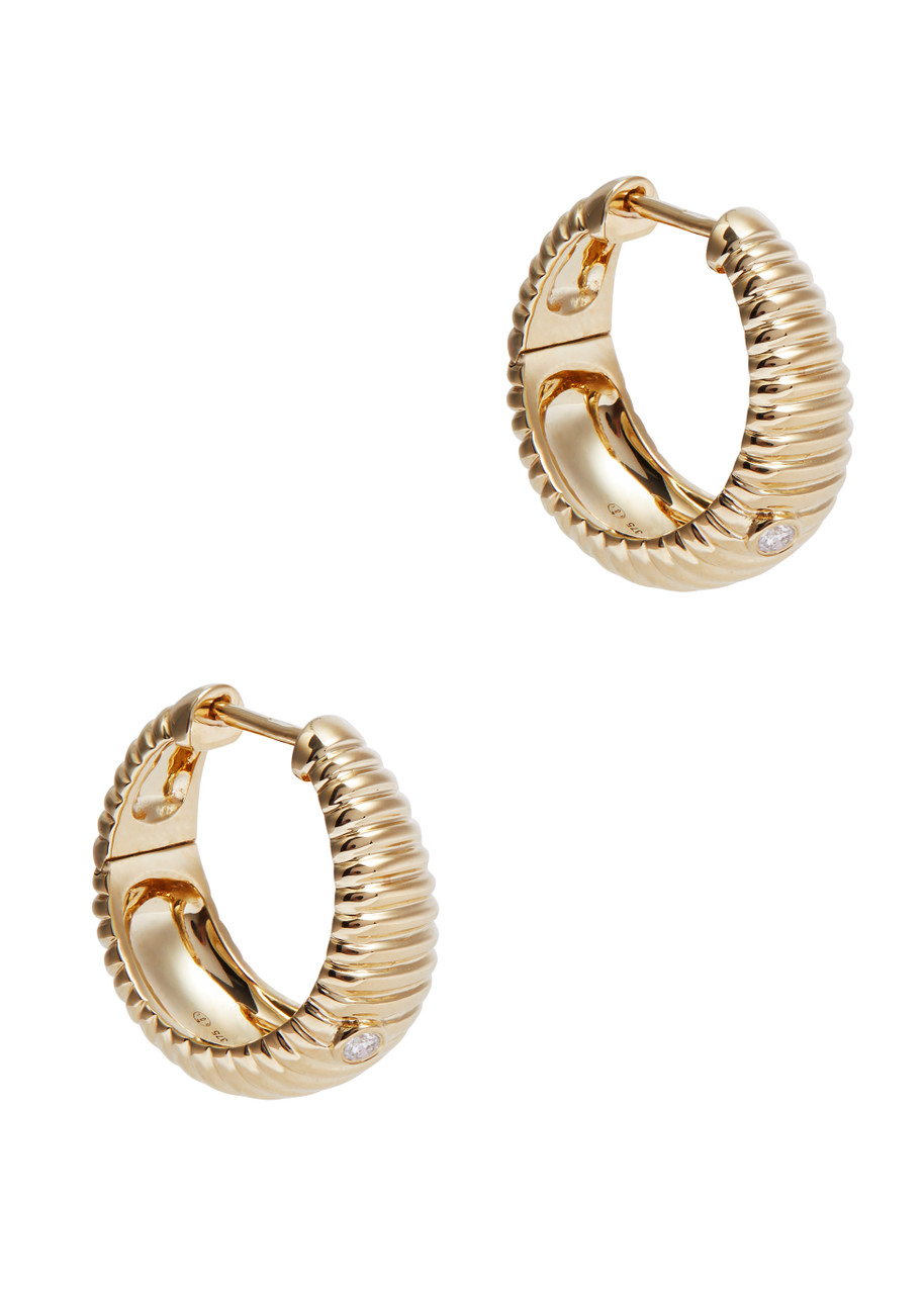 Yvonne Léon Paires De Creoles Berlingot 9kt Gold Hoop Earrings In Gold