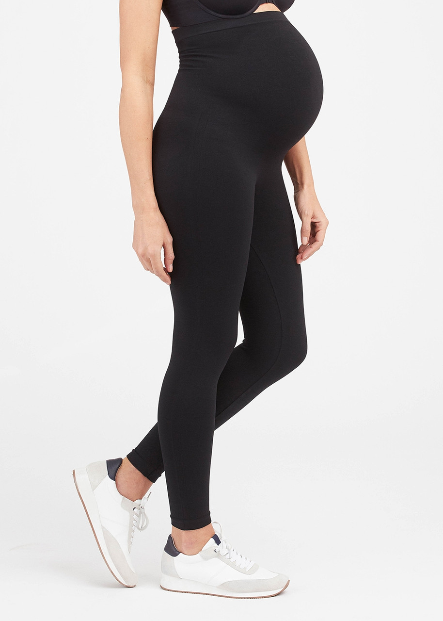 Spanx Plus-size Mama Maternity Look At Me Now Seamless Leggings In Black