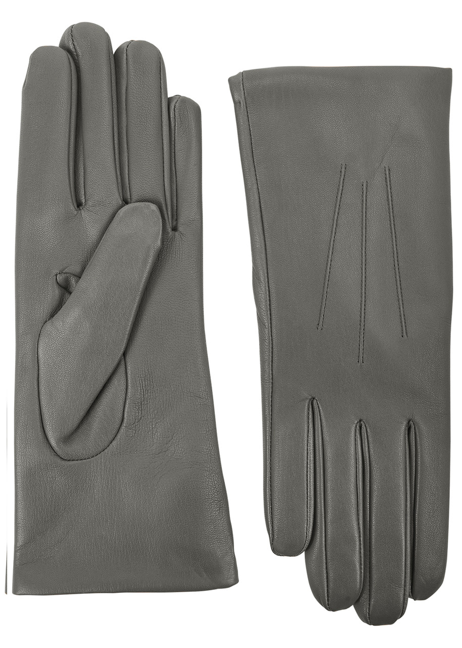 Dents Isabelle Leather Gloves - Grey