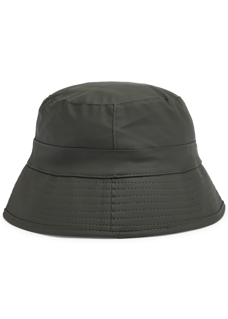 Rains Rubberised Bucket Hat In Dark Green
