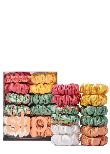 Slip Pure Silk Minnie Scrunchies In Italian Summer