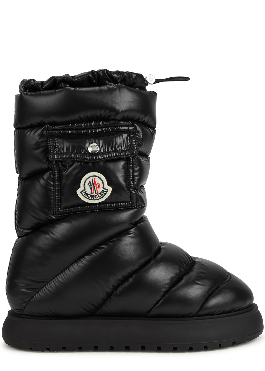 Moncler Gaia Quilted Nylon Snow Boots - Black - 7
